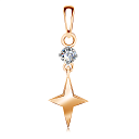 Подвеска из красного золота с фианитом