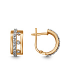 Серьги из красного золота с фианитами