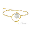 Браслет декоративный из желтого золота с жемчугом