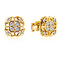 Запонки из желтого золота с бриллиантами