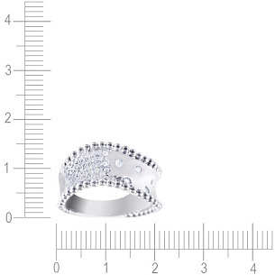 Кольцо из серебра с фианитом