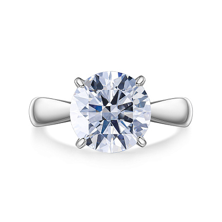 Кольцо из белого золота с бриллиантом