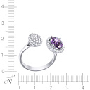 Кольцо из серебра с фианитом