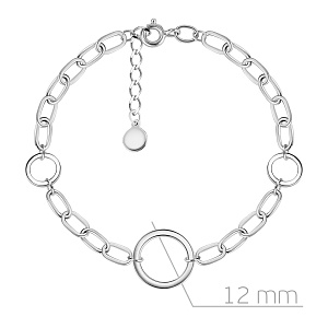 Браслет декоративный из серебра