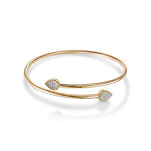 Браслет из красного золота с бриллиантом