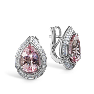 Серьги из белого золота