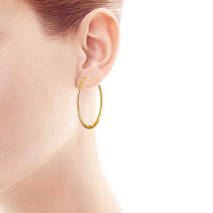 Серьги-кольца Конго золотые