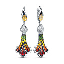 Серьги с английским замком из серебра