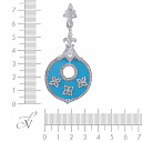 Подвеска из серебра с бирюзой, фианитом