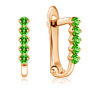 Серьги детские из красного золота