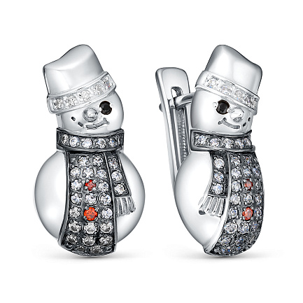 Серьги с английским замком из серебра