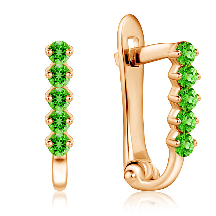 Серьги детские из красного золота