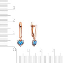 Серьги детские из серебра с позолотой