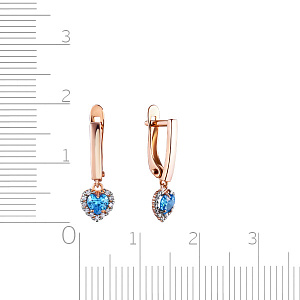 Серьги детские из серебра с позолотой