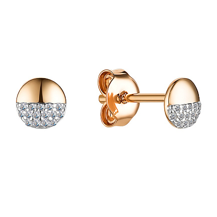 Пусеты из красного золота