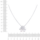 Подвеска из серебра с жемчугом, фианитом