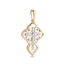 Крест из красного золота с бриллиантами