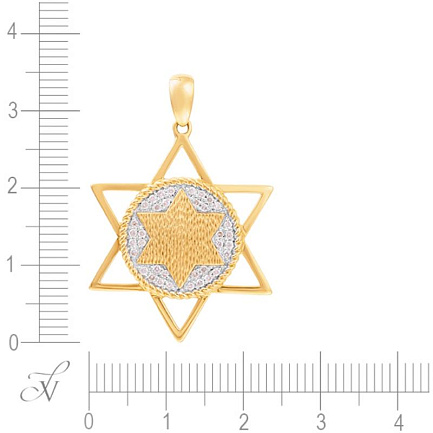 Подвеска из желтого золота с бриллиантами