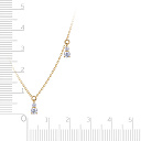 Колье из желтого золота с фианитом