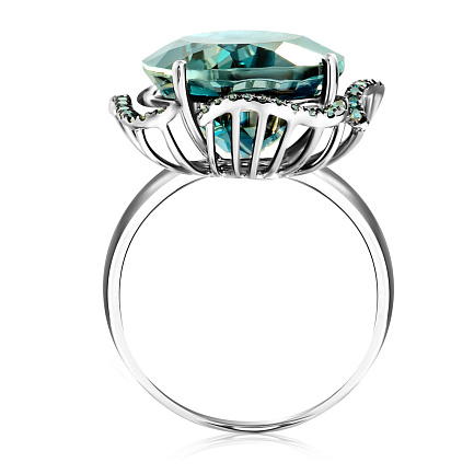 Кольцо из белого золота