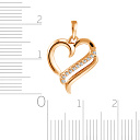 Подвеска из красного золота с фианитом