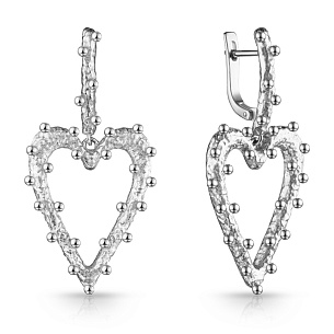 Серьги с английским замком из серебра