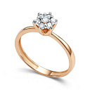 Кольцо из красного золота с бриллиантами