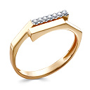 Кольцо из красного золота с бриллиантами