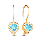 Серьги с французским замком из серебра с фианитами