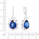 Серьги с английским замком из белого золота с бриллиантами