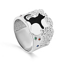 Кольцо из серебра с фианитами