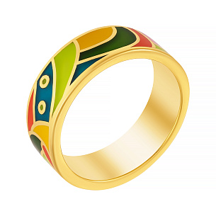 Кольцо из серебра с эмалью