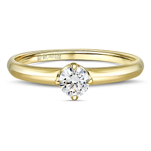 Кольцо из желтого золота с бриллиантом