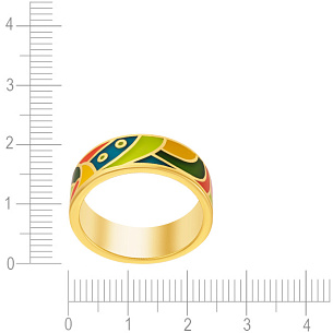 Кольцо из серебра с эмалью