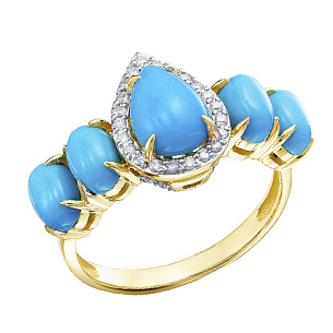 Кольцо из желтого золота с бриллиантом