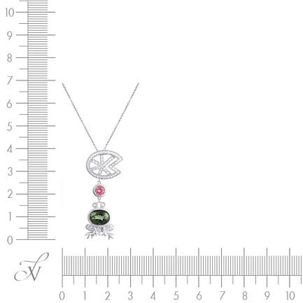 Подвеска из белого золота с бриллиантами