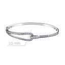 Браслет декоративный из серебра с фианитом