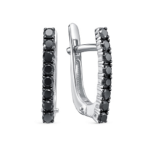 Серьги из белого золота с бриллиантами