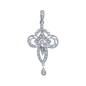 Подвеска из белого золота с бриллиантами
