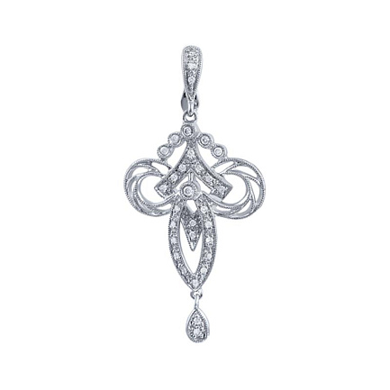 Подвеска из белого золота с бриллиантами