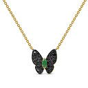 Колье из золота с бриллиантами, изумрудом