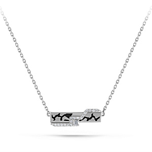 Колье из белого золота с бриллиантами