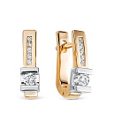 Серьги из красного золота с бриллиантами
