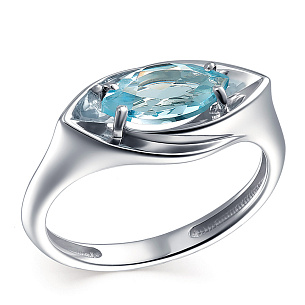 Кольцо из серебра с топазом