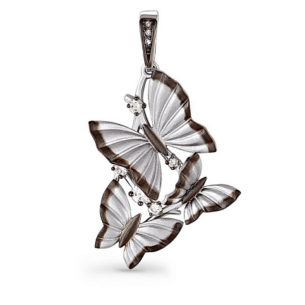 Подвеска из белого золота с бриллиантами