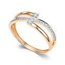 Кольцо из красного золота с бриллиантами