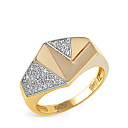 Кольцо из желтого золота с бриллиантами