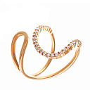 Кольцо из красного золота с бриллиантами