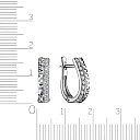 Серьги с английским замком из белого золота с бриллиантами