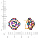 Серьги из красного золота с бриллиантами, аметистами